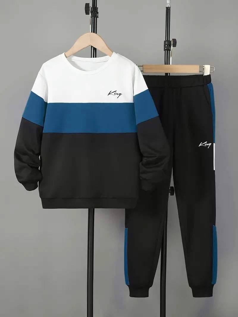 Kids' Multicolor Hoodie And Pants Set | Animal, Stripe And Plaid Patterns