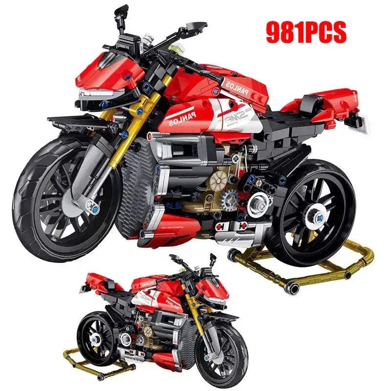 912Pcs Motorcycle Building Blocks Speedy Supercar Model - ToylandEU