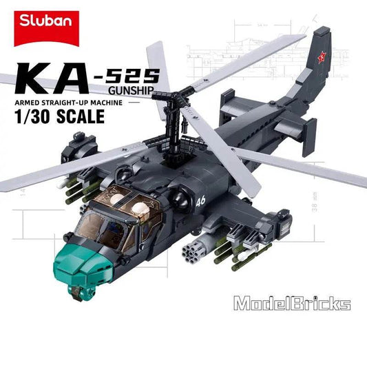 913PCS KA-52S Attack Helicopter Building Blocks Toys For Kids - ToylandEU