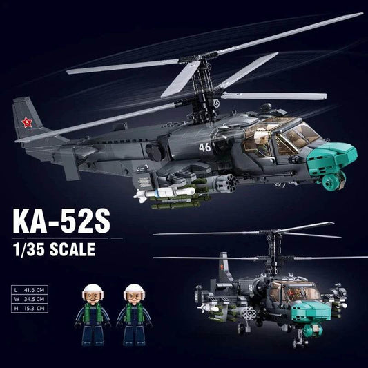 913PCS KA-52S Attack Helicopter Building Blocks Toys For Kids - ToylandEU