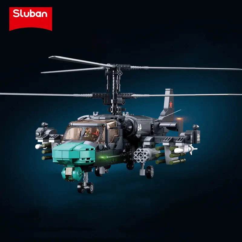 913PCS KA-52S Attack Helicopter Building Blocks Toys For Kids - ToylandEU