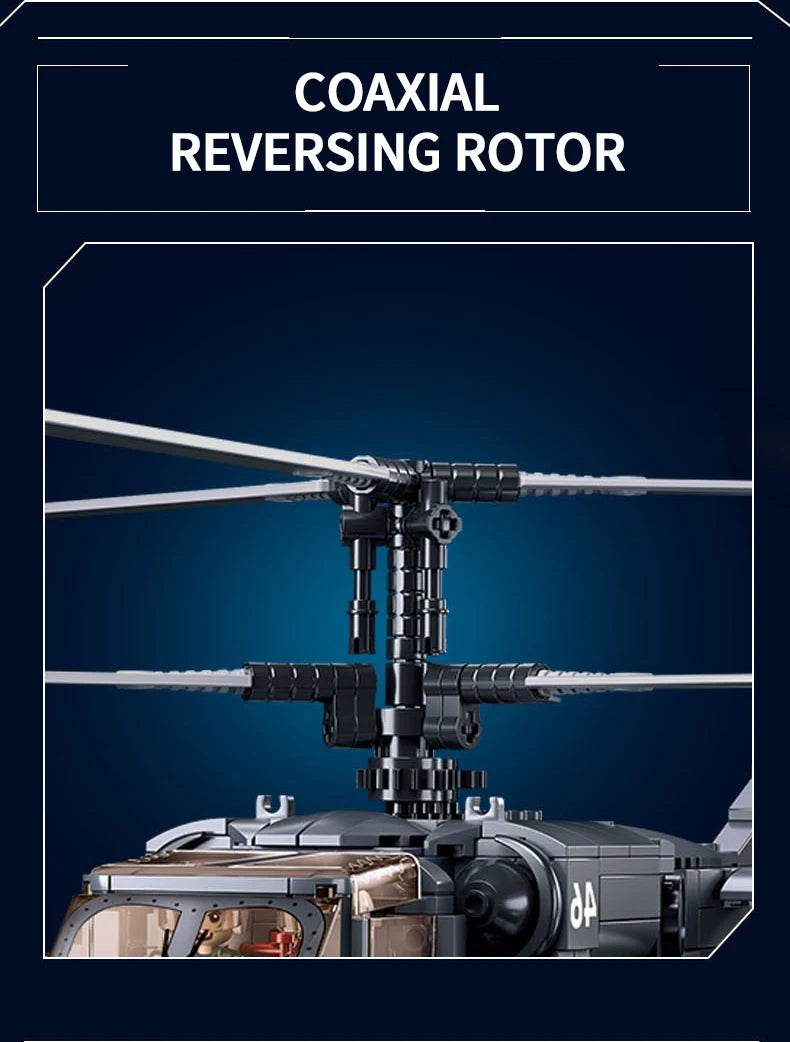 913PCS KA-52S Attack Helicopter Building Blocks Toys For Kids - ToylandEU