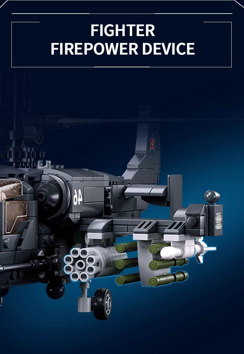 913PCS KA-52S Attack Helicopter Building Blocks Toys For Kids - ToylandEU