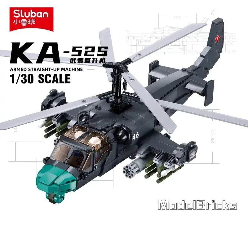 913PCS KA-52S Attack Helicopter Building Blocks Toys For Kids - ToylandEU