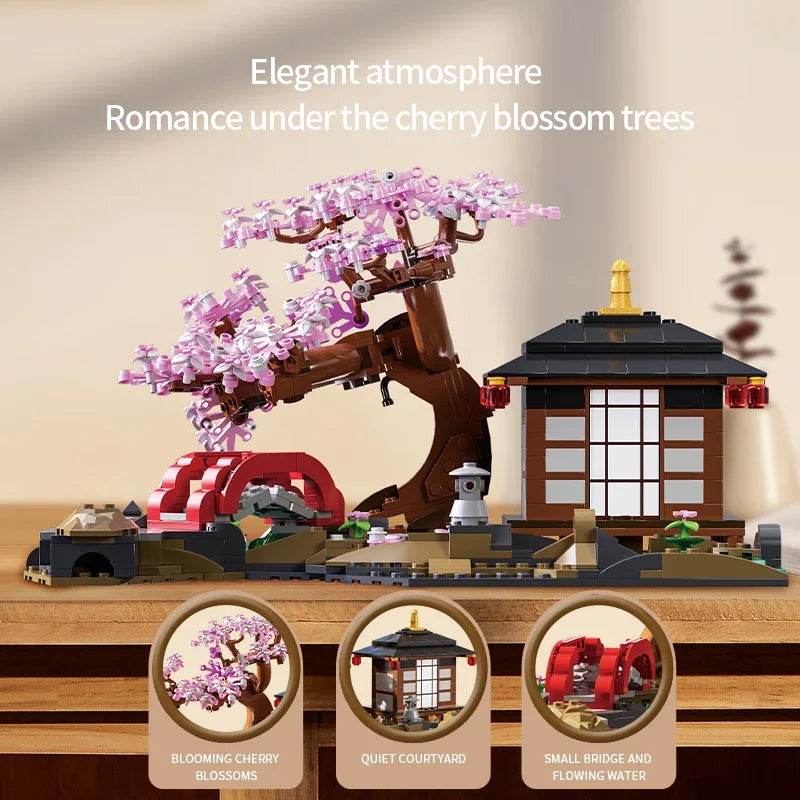 916PCS Cherry Blossom Tree Potted Building Block Model Gift - ToylandEU