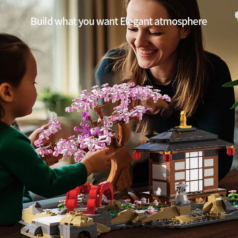 916PCS Cherry Blossom Tree Potted Building Block Model Gift - ToylandEU