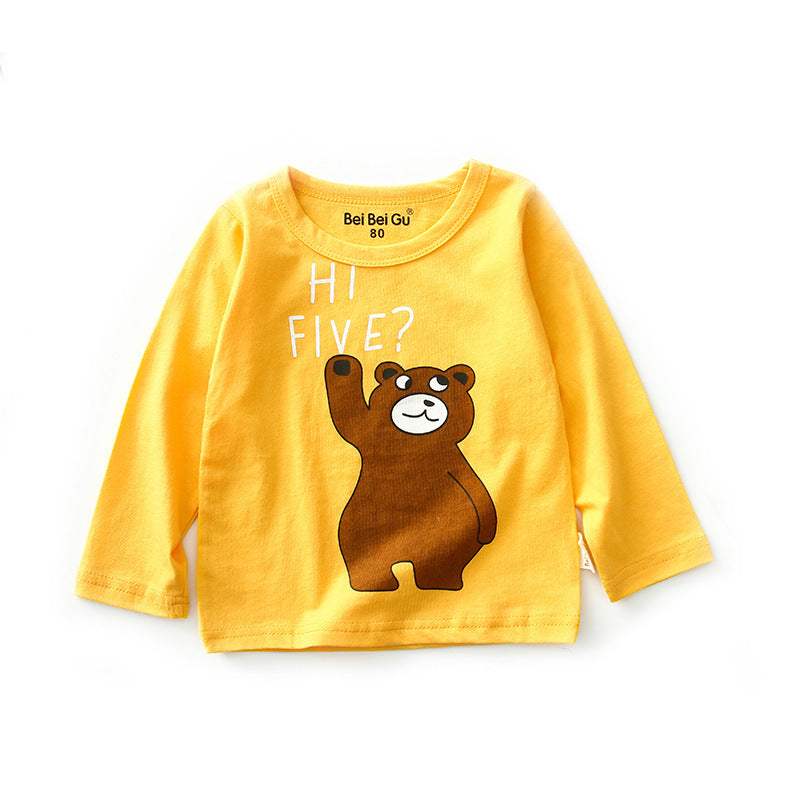 Kids' Korean-Style Cartoon Long-Sleeve Bottoming T-Shirt | Korean Style | Baby & Children's Tops