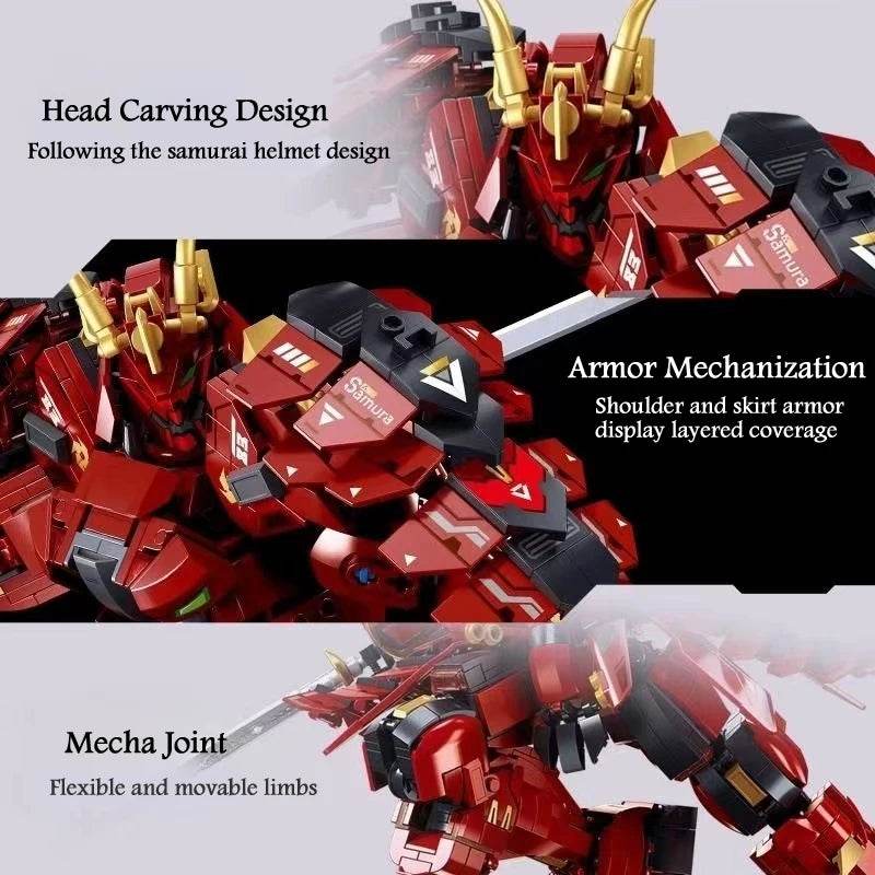 923PCS Flame War Warrior Mecha Building Blocks Model Toys - ToylandEU