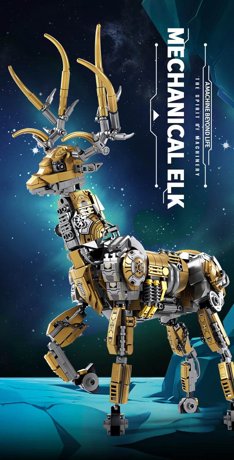 924PCS Mechanical Elk Building Blocks Creative Animal Robot Model - ToylandEU