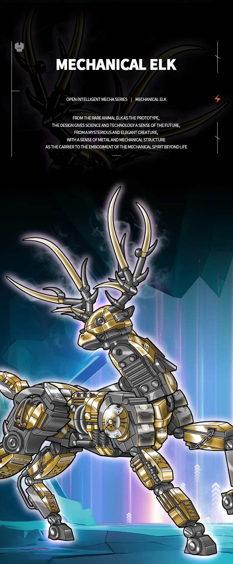 924PCS Mechanical Elk Building Blocks Creative Animal Robot Model - ToylandEU