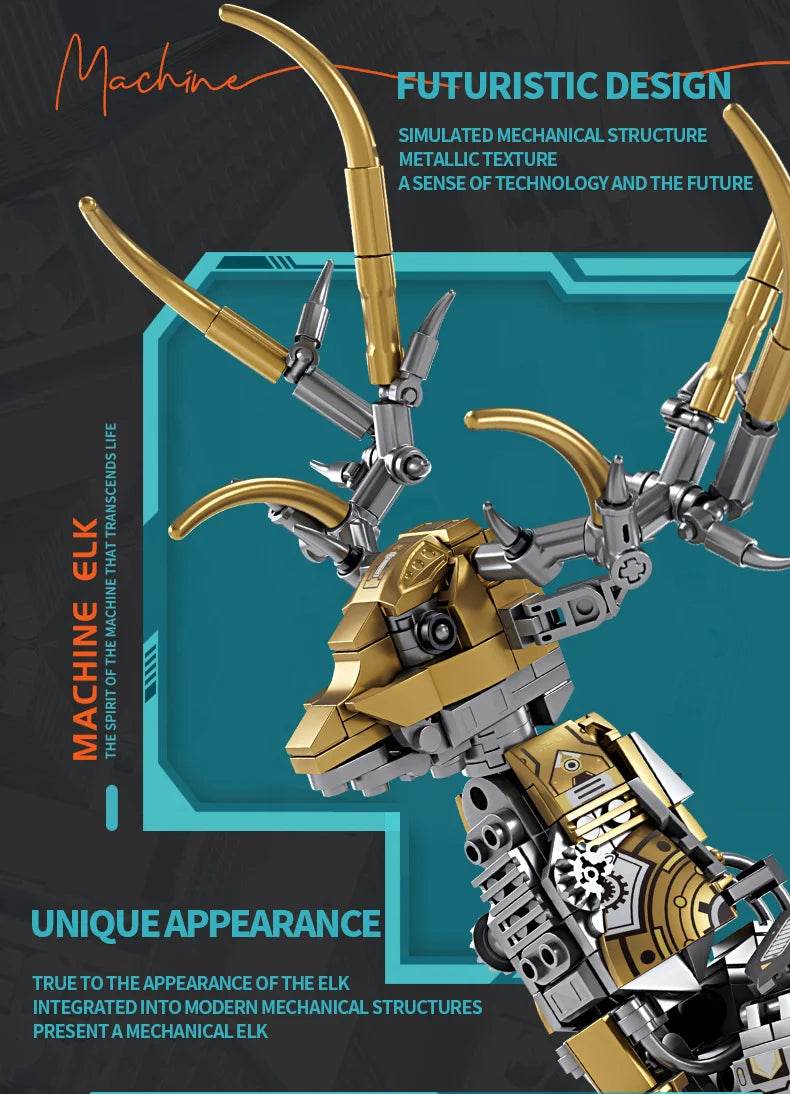 924PCS Mechanical Elk Building Blocks Creative Animal Robot Model - ToylandEU