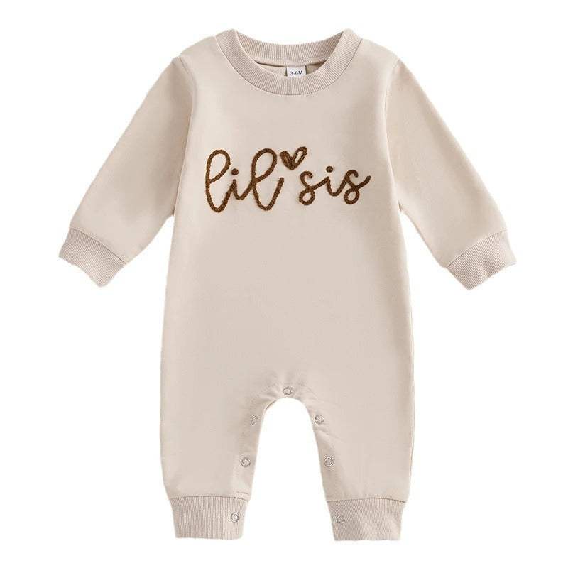 Baby Girl Simple Jumpsuit | Apricot | Long Climbing Style | 0-18 Months