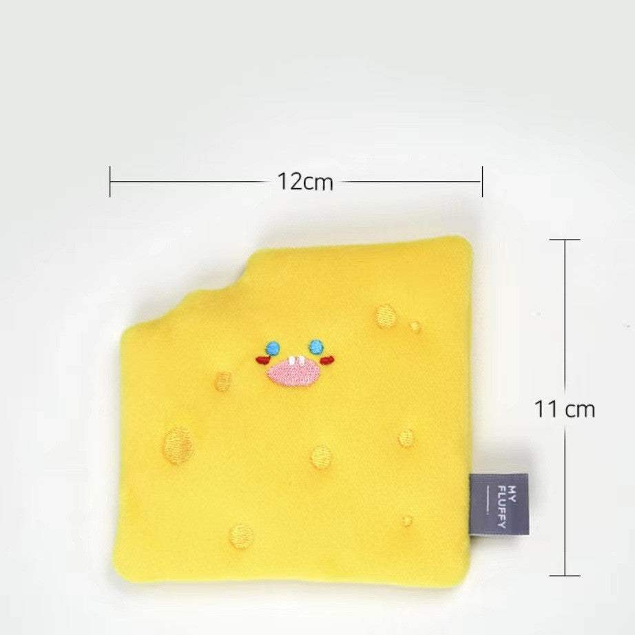 Cheese Plush Pet Sniffing Sound Toy | 20 g