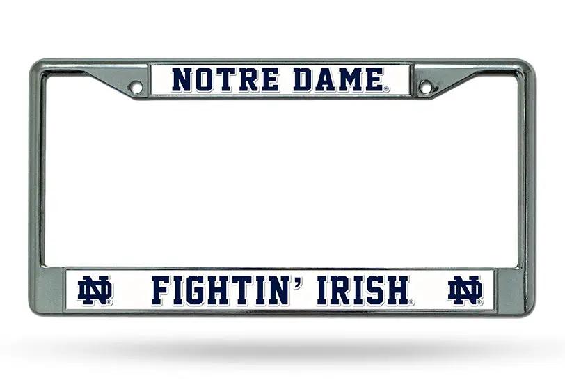 Notre Dame Fighting Irish License Plate Frame Chrome