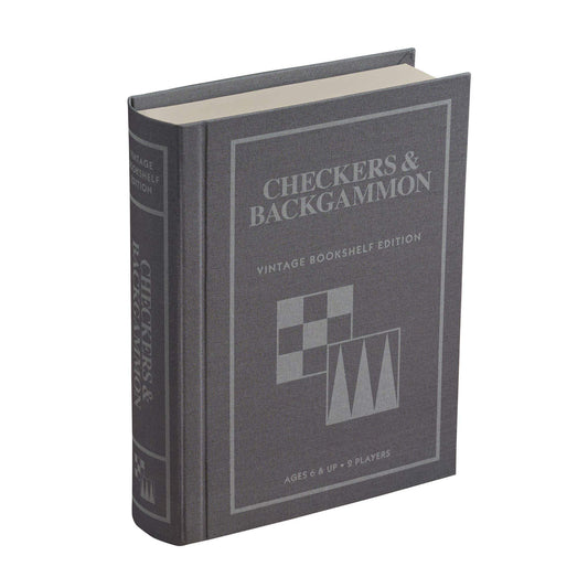 Checkers & Backgammon | Vintage Bookshelf Edition