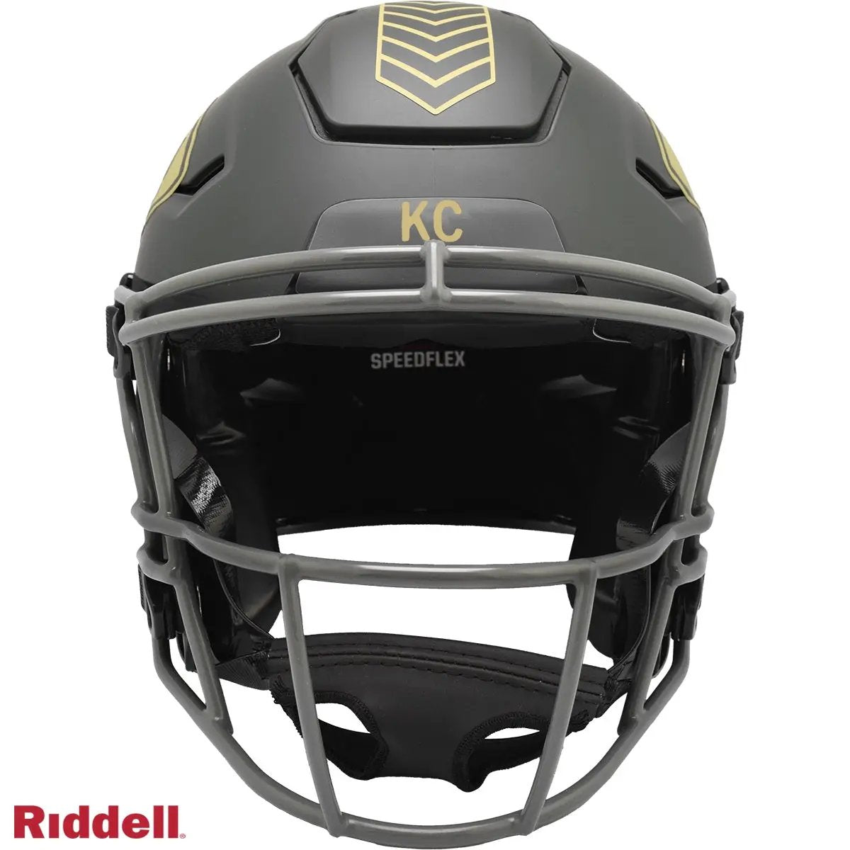 Kansas City Chiefs Helmet Riddell Authentic Full Size SpeedFlex Style Salute To Service 2025
