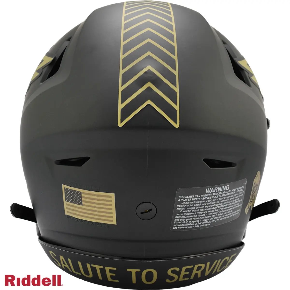 Philadelphia Eagles Helmet Riddell Authentic Full Size SpeedFlex Style Salute To Service 2025