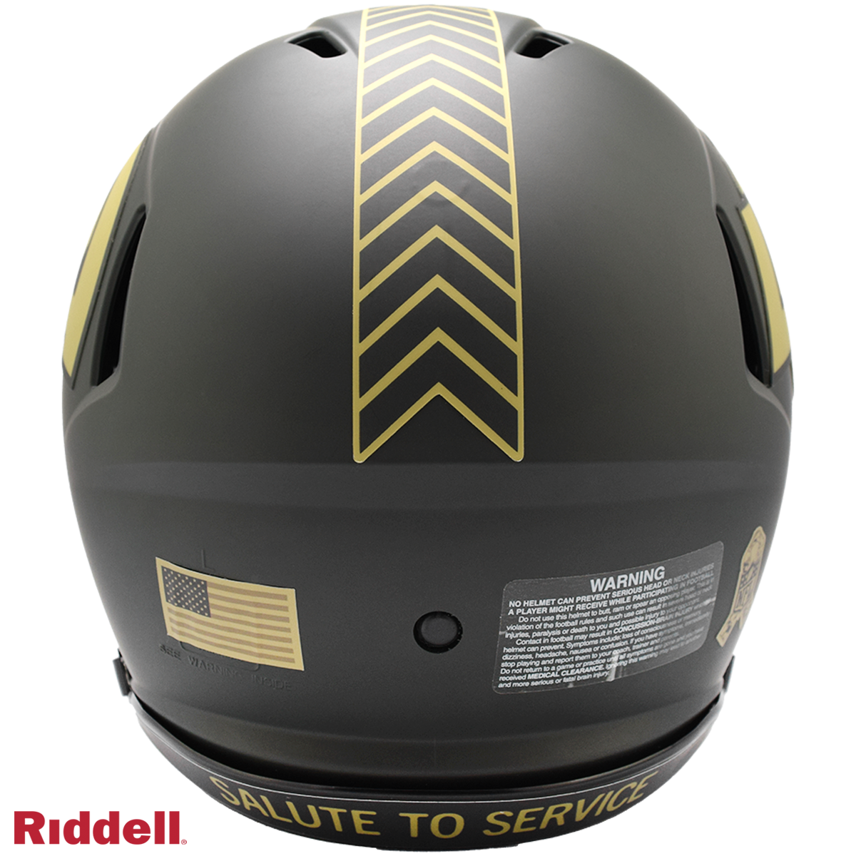 Los Angeles Rams Helmet Riddell Authentic Full Size Speed Style Salute To Service 2025