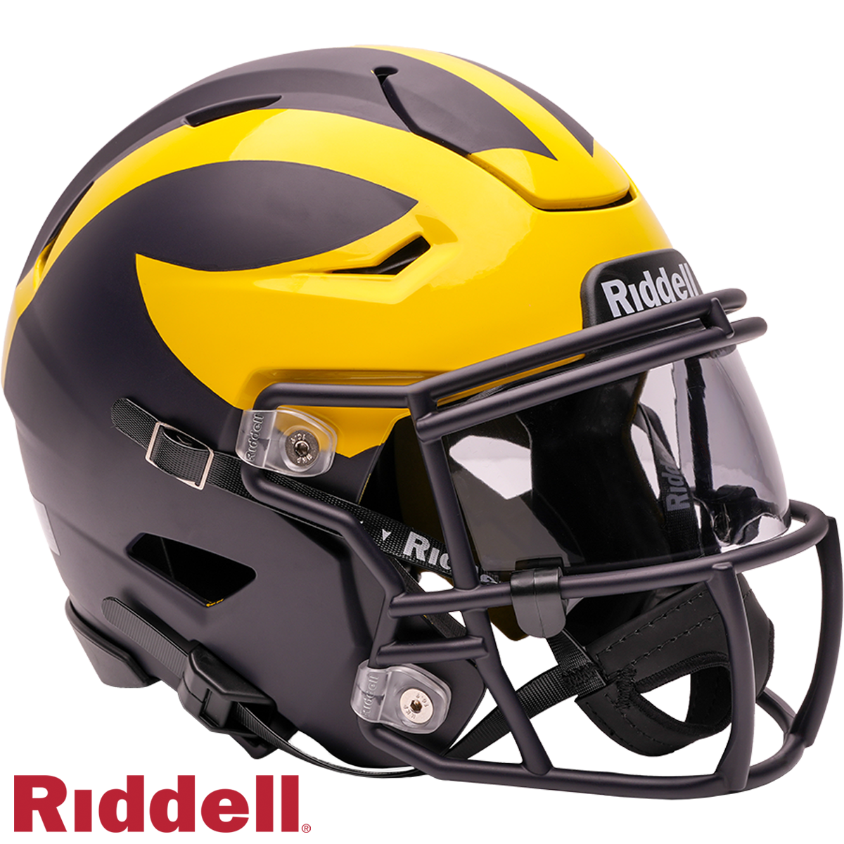 Michigan Wolverines Helmet Riddell Replica Mid-Size MIDI SpeedFlex Style