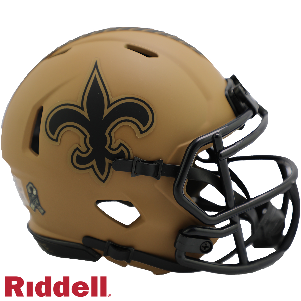 New Orleans Saints Helmet Riddell Replica Mini Speed Style Salute To Service 2023
