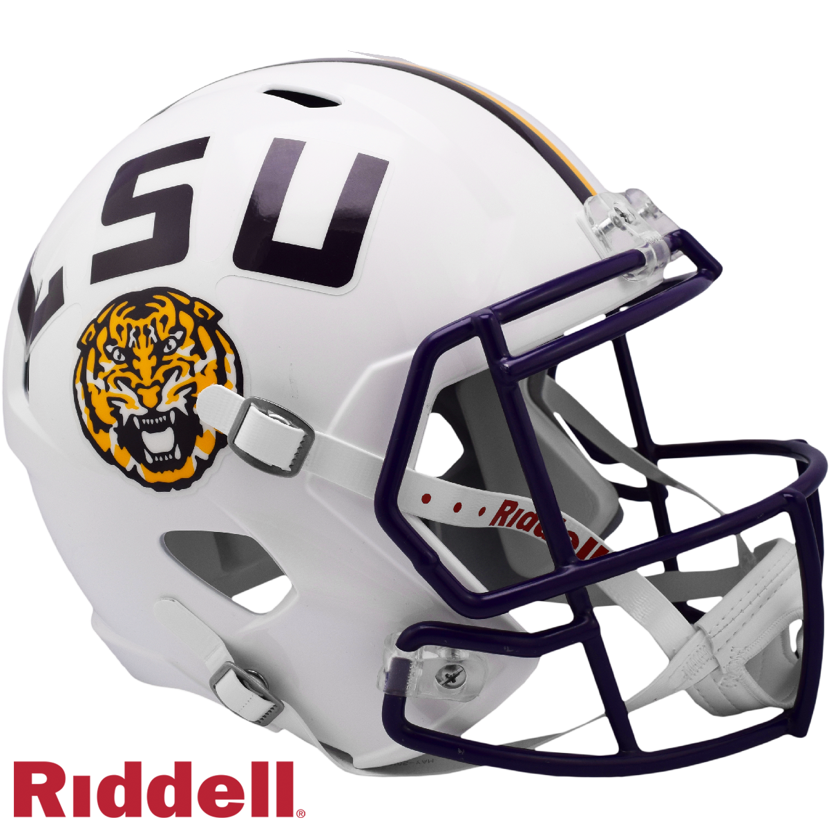 LSU Tigers Helmet Riddell Replica Full Size Speed Style White