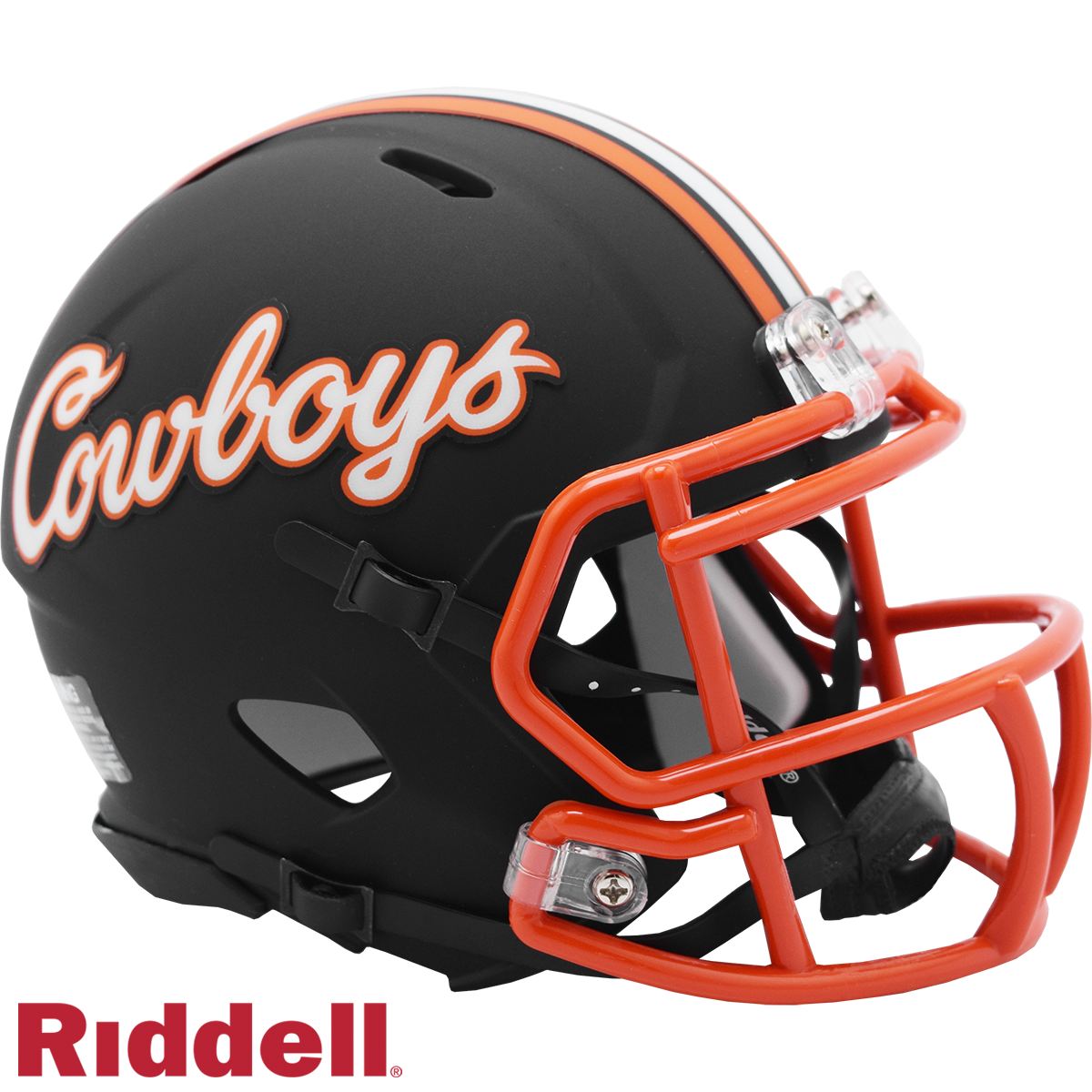 Oklahoma State Cowboys Helmet Riddell Replica Mini Speed Style Cowboys Script