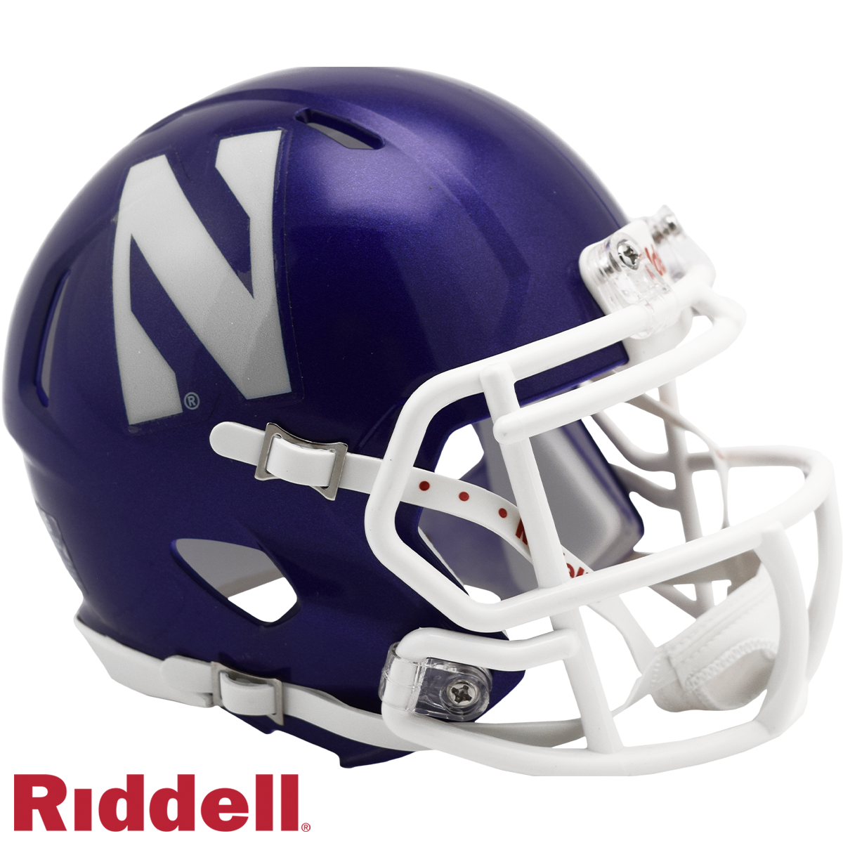 Northwestern Wildcats Helmet Riddell Replica Mini Speed Style Purple