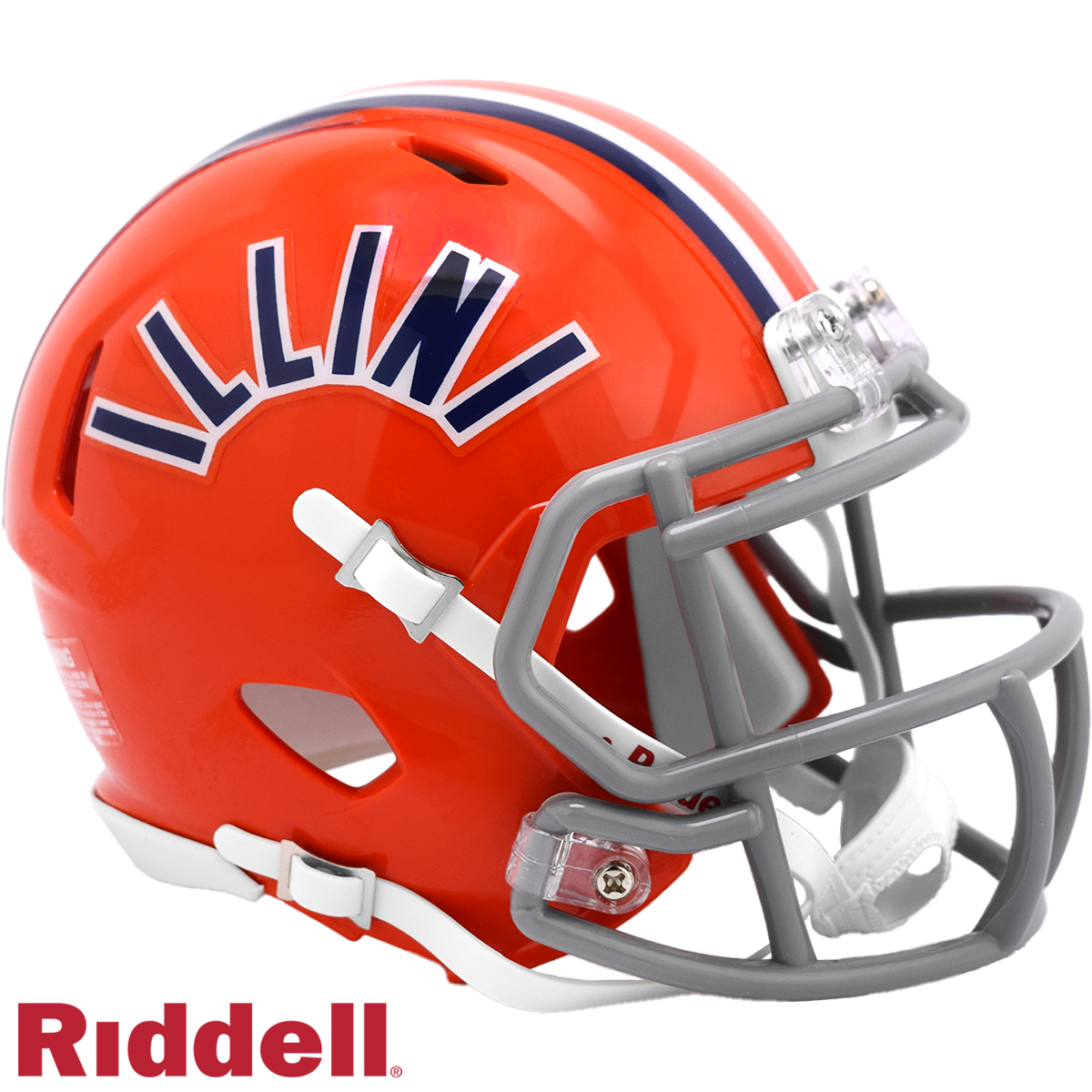 Illinois Fighting Illini Helmet Riddell Replica Mini Speed Style Arched Illini T/B