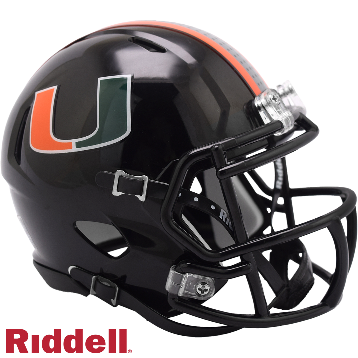 Miami Hurricanes Helmet Riddell Replica Mini Speed Style Black