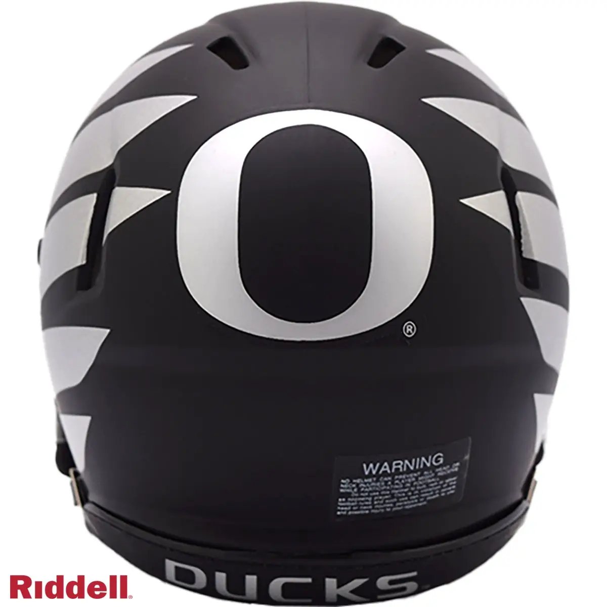 Oregon Ducks Helmet Riddell Replica Mini Speed Style Black with Wings