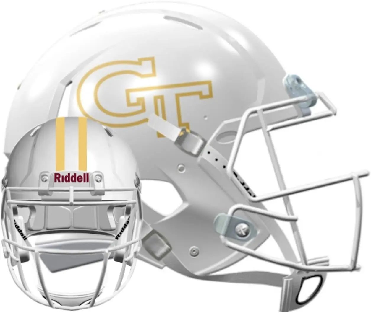 Georgia Tech Yellow Jackets Helmet Riddell Replica Mini Speed Style White