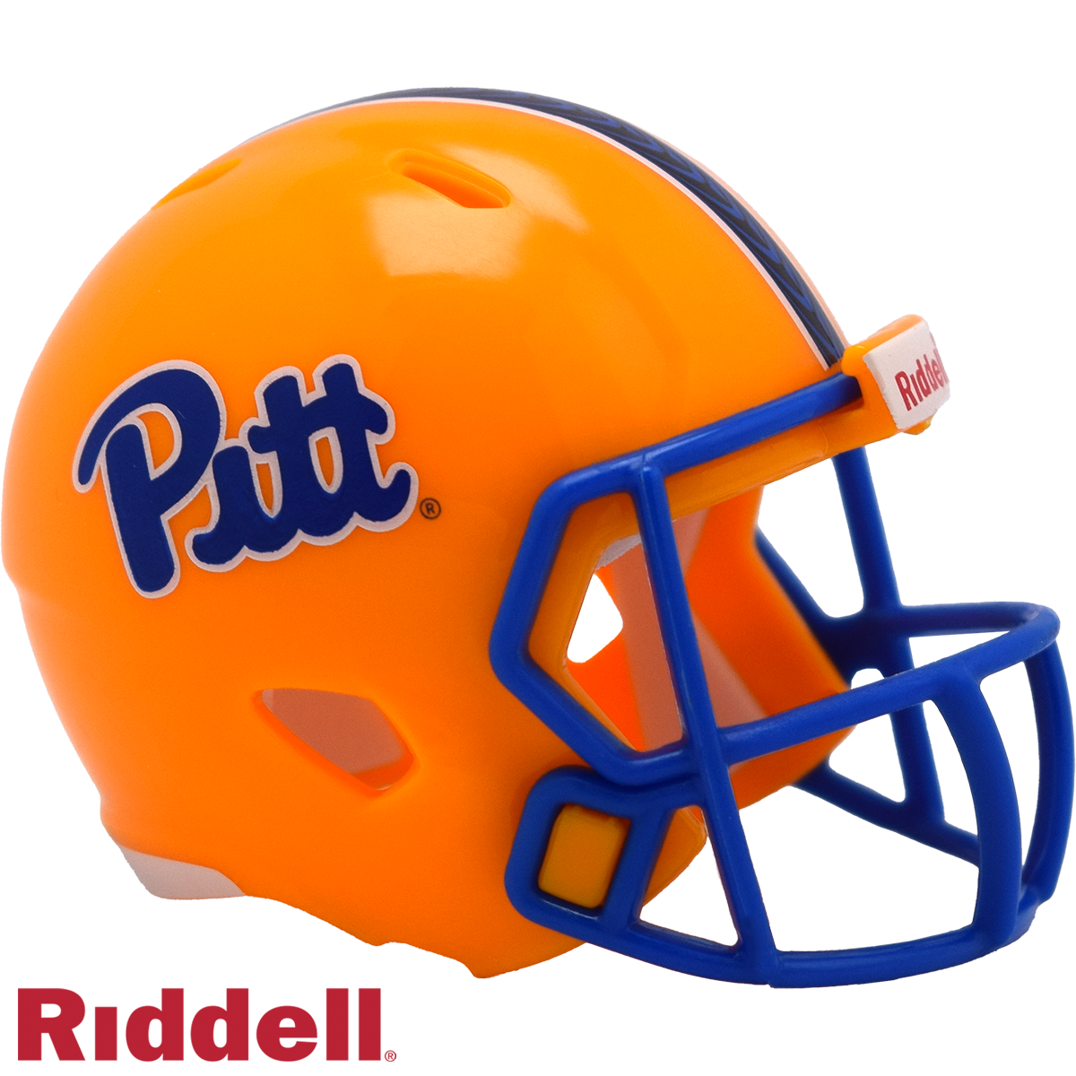 Pittsburgh Panthers Helmet Riddell Pocket Pro Speed Style Gold Periodic Restock