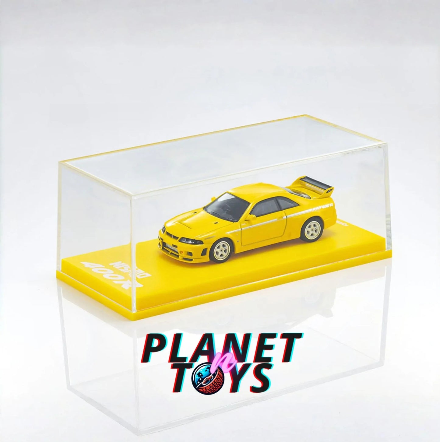 Kyosho Nissan Nismo 400R Diecast With LED Base Yellow - ToylandEU