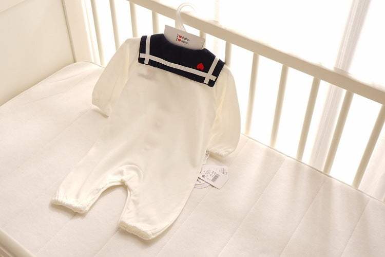 Baby Navy-Style Cotton Onesie | Class A
