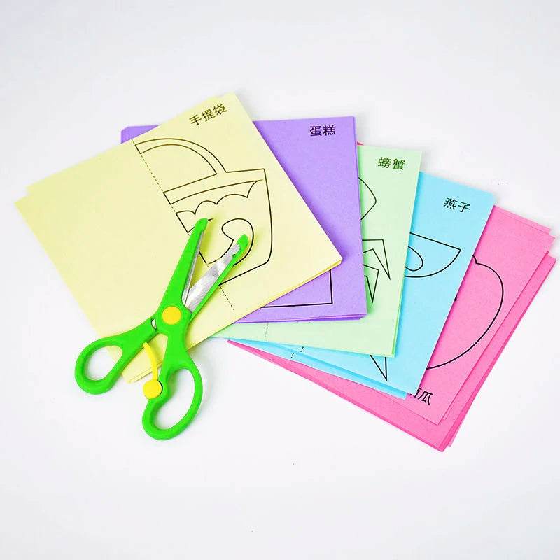 96 Pcs Children Cartoon DIY Colorful Paper Cutting Toys - ToylandEU