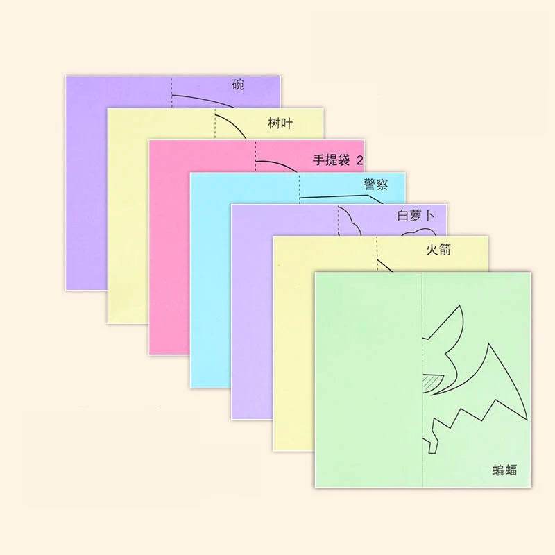 96 Pcs Children Cartoon DIY Colorful Paper Cutting Toys - ToylandEU