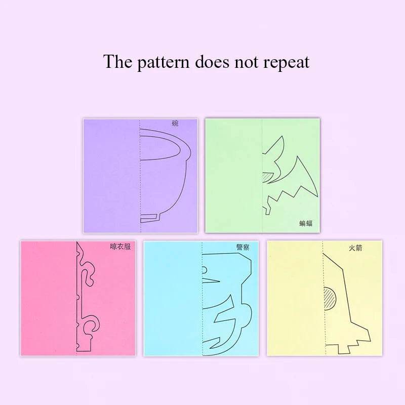 96 Pcs Children Cartoon DIY Colorful Paper Cutting Toys - ToylandEU