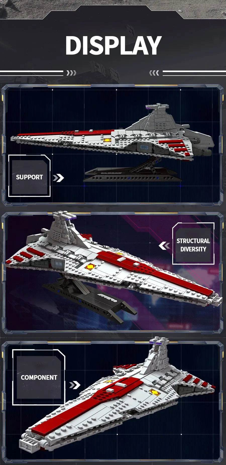 960PCS Space Battleship Building Blocks Kits for Kids Toys - ToylandEU