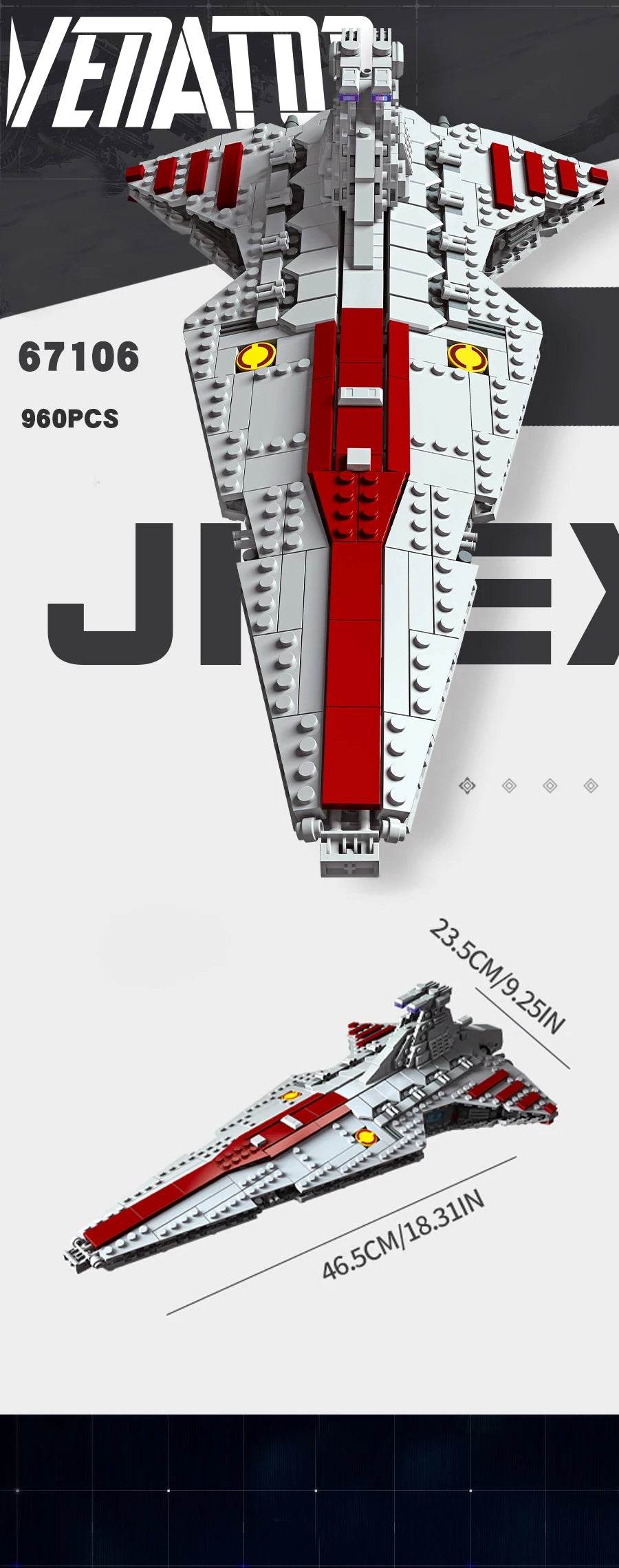 960PCS Space Battleship Building Blocks Kits for Kids Toys - ToylandEU