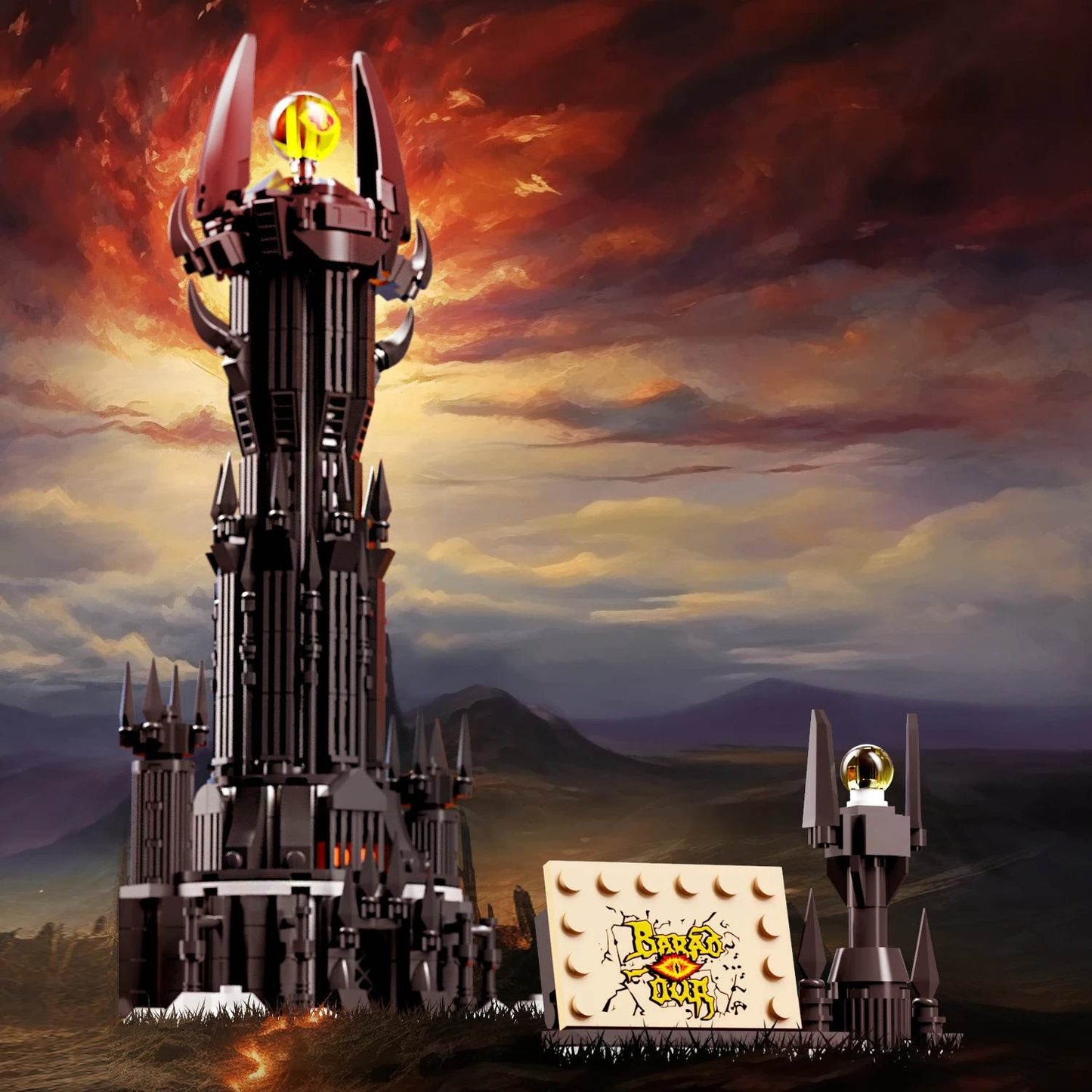 966PCS Black Tower Magic Book Building Blocks Dark Magic Castle Model Assembly Bricks With Lights Kid Toys - ToylandEU