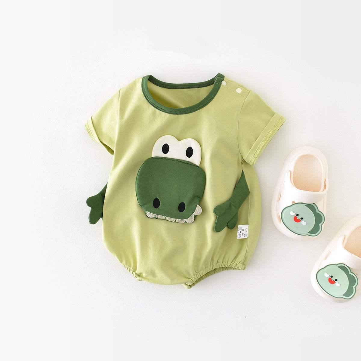 Baby Full Moon Dinosaur Jumpsuit | Light Green | Going-Out Outfit