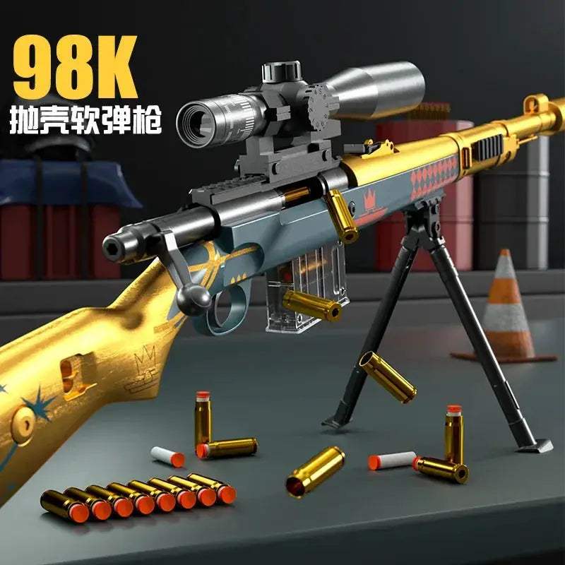 98K Toy Sniper Rifle With Shell Ejection Manual Charge - ToylandEU
