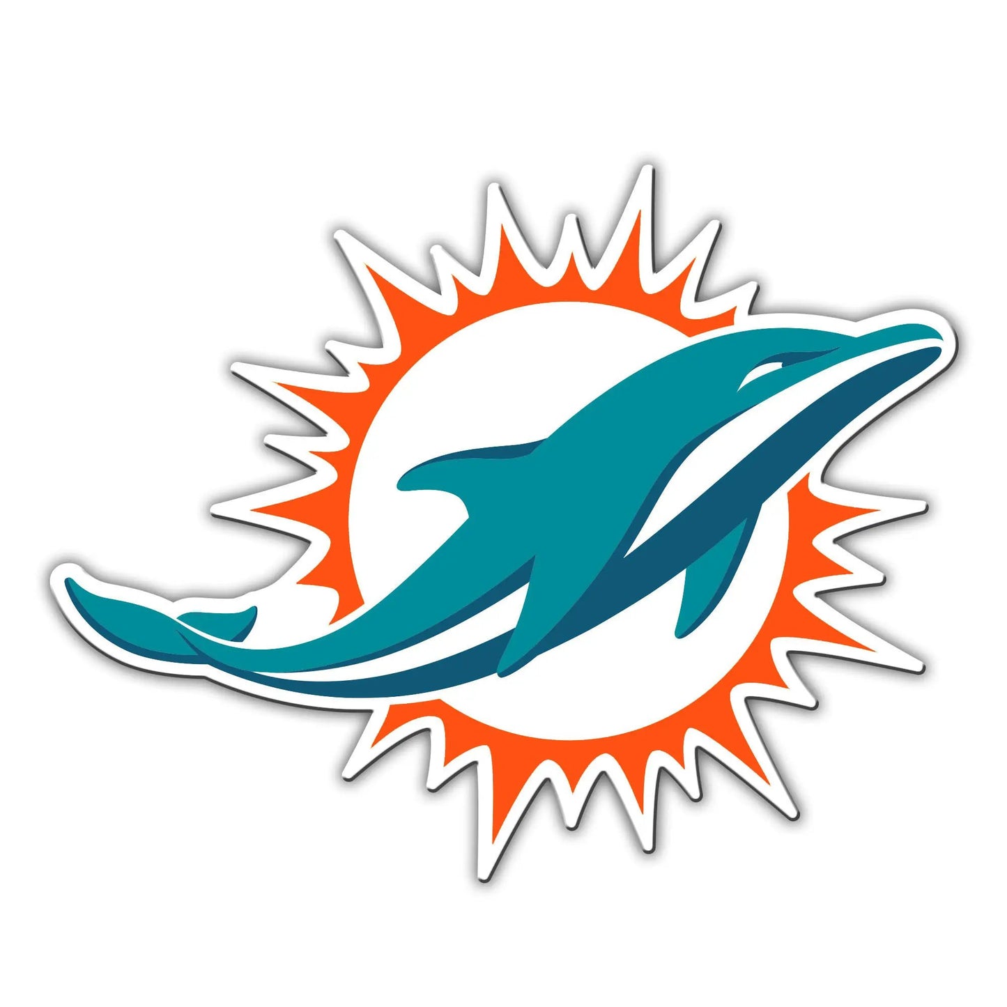 Miami Dolphins Magnet Car Style 12 Inch Logo Design