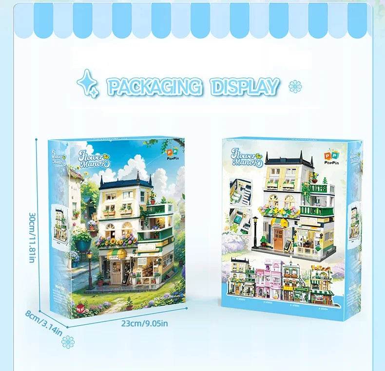 998PCS City Flower House Building Blocks Creative Plant Villa - ToylandEU