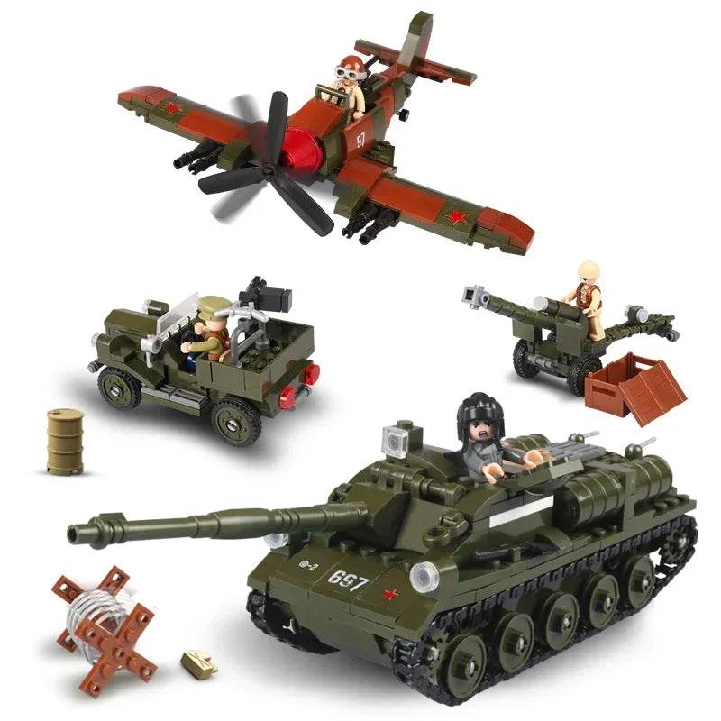 998PCS Kursk Battle Scene Building Blocks WW2 Classic Set - ToylandEU