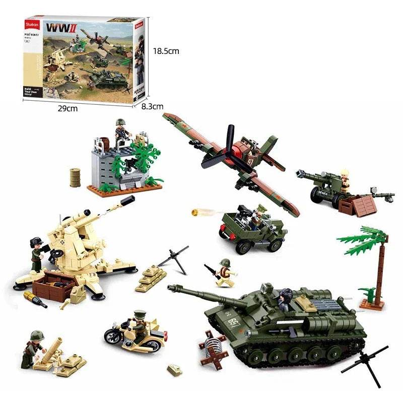 998PCS Kursk Battle Scene Building Blocks WW2 Classic Set - ToylandEU