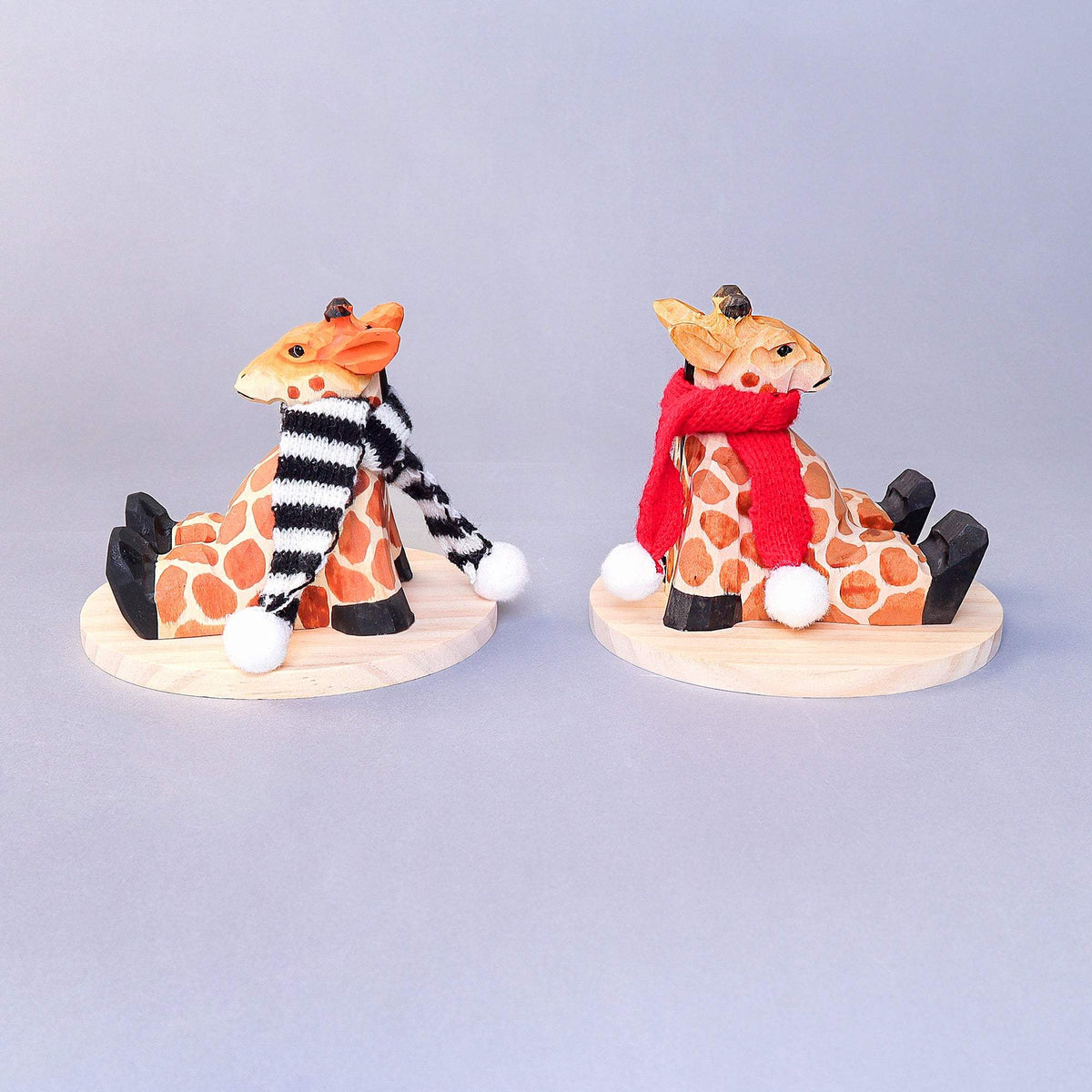 Wood Cellphone Stand | Handmade Giraffe Figure | Stable Viewing Base | Desk