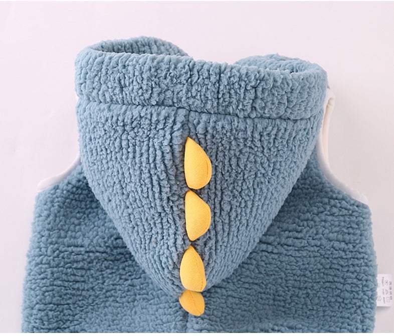 Baby Girl Thickened Waistcoat And Hooded Jacket Set | Baby & Children's Outerwear
