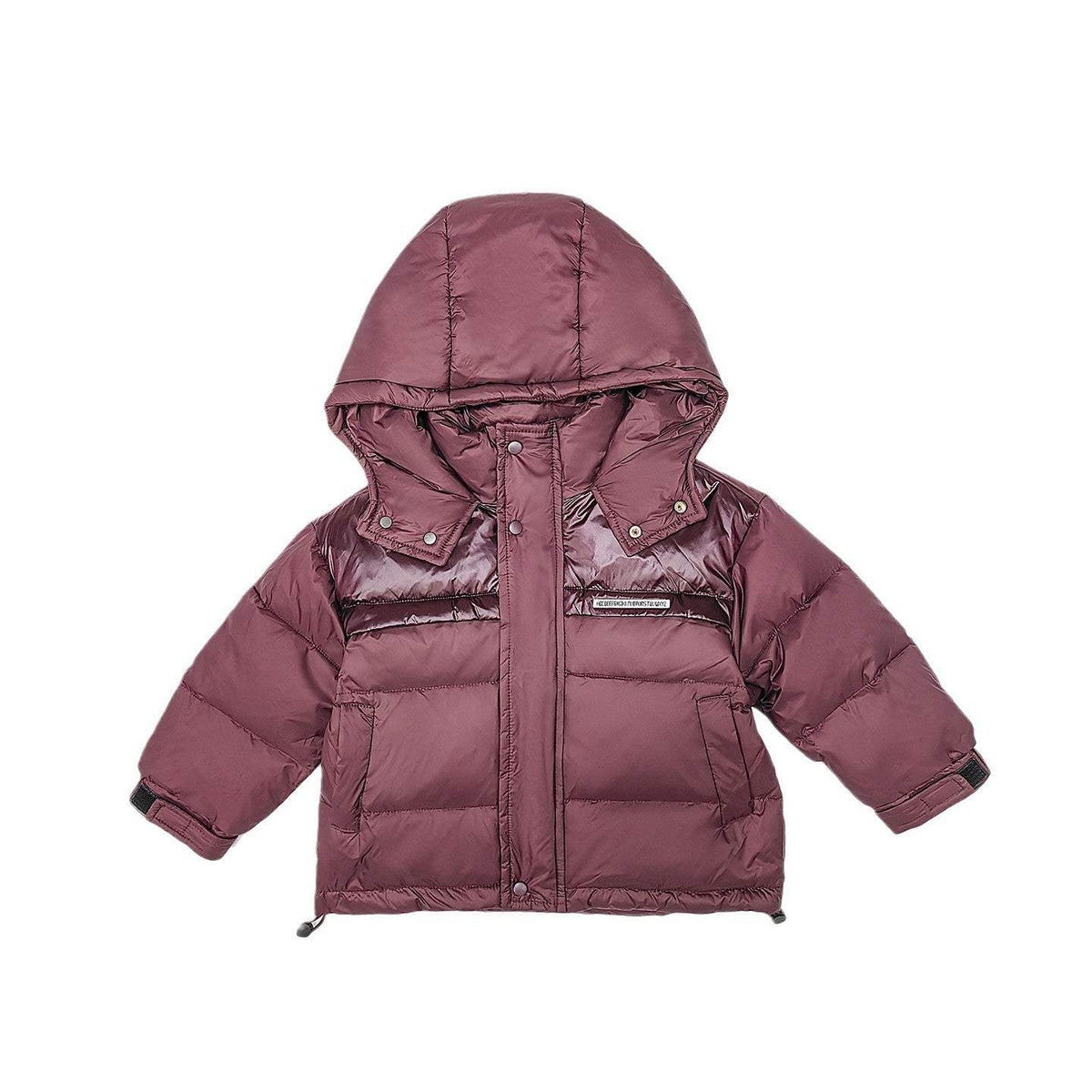 Boys' Winter Warm Thickened Ski Suit | Wine Red And Black