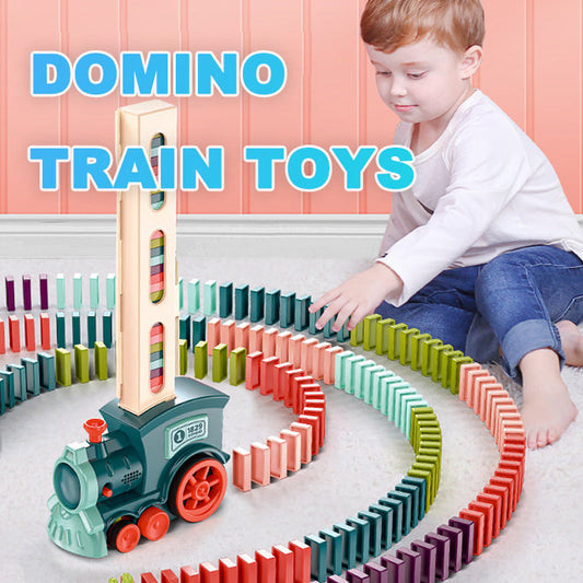 Electric Domino Train Set Building Blocks Toy for Kids - ToylandEU